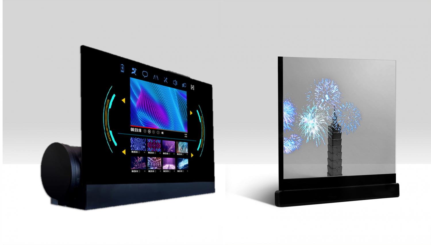 可捲式、折疊性、高透明